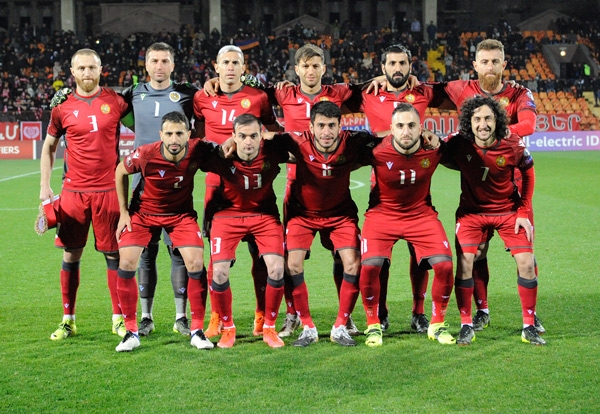 Armenia's National Football Team Starts 2022 in 92nd Place