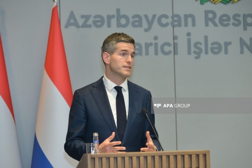 Ադրբեջանի և Հայաստանի միջև կայուն խաղաղության հաստատումը տնտեսական նոր հնարավորություններ կբացի․ Նիդերլանդների ԱԳ նախարար